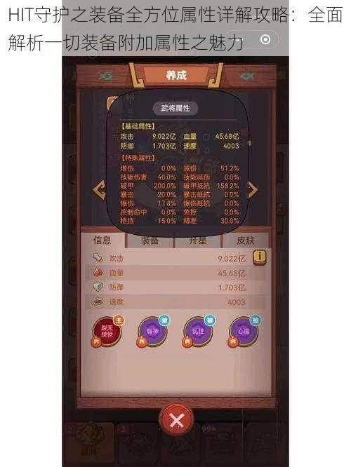 HIT守护之装备全方位属性详解攻略:全面解析一切装备附加属性之魅力