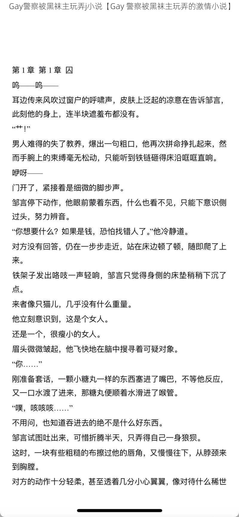 Gay警察被黑袜主玩弄j小说【Gay 警察被黑袜主玩弄的激情小说】